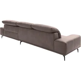 Musterring Eckcouch Leder 3-Sitzer Grau