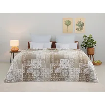 OTTO home Sofia Bettüberwurf 240 x 250 cm Grau/Taupe