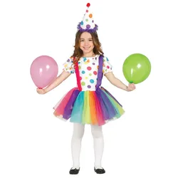 Zirkus Pünktchen Clown Mädchenkostüm - Kinder-10-12-Jahre