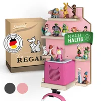 STERNFELD Magnetisches Tonie Regal für Toniebox & Hörfiguren - Vormontiertes - [43x28cm] - Nachhaltiges Regal Kinderzimmer - Regal mit abgerundeten Ecken