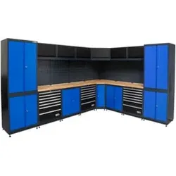 BGS Schrankwand-System, Werkstatt, Holz, 8 Module