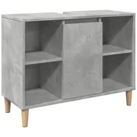 VidaXL Badschrank Betongrau 80x33x60 cm Holzwerkstoff