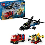 LEGO City Kombinationsset mit Hubschrauber, Löschauto und U-Boot