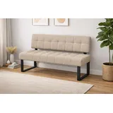 Home Affaire Polsterbank Mia Beige/Schwarz 141 x 64 cm