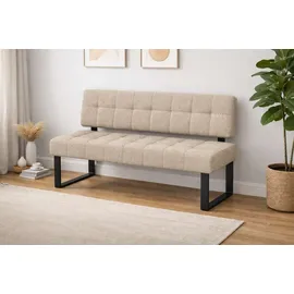 Home Affaire Polsterbank Mia Beige/Schwarz 141 x 64 cm