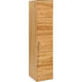 BASIC by Balculina Hängeschrank BASIC BY BALCULINA "Yukon, Badezimmerschrank BxTxH 35x150x35", eiche, asteiche, B:35cm H:150cm T:35cm, Holz teilmassiv, Massivholz, Schränke, Hängeschrank, Breite 35 cm, Softlclose, Metallgriffe
