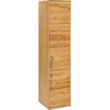 BASIC by Balculina Hängeschrank BASIC BY BALCULINA "Yukon, Badezimmerschrank BxTxH 35x150x35", eiche, asteiche, B:35cm H:150cm T:35cm, Holz teilmassiv, Massivholz, Schränke, Hängeschrank, Breite 35 cm, Softlclose, Metallgriffe