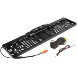 Kfz-Kennzeichenrahmen mit Rückfahrkamera nummernschildhalterung Auto mit Kamera, europäischer Kfz-Kennzeichenrahmen mit Rückfahrkamera(Infrarot)