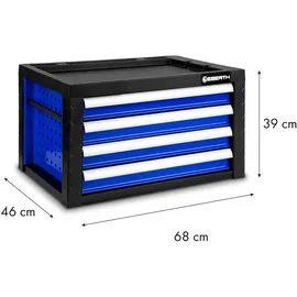 Eberth Werkzeugschrank Metall 4 Schubladen blau unbestückt