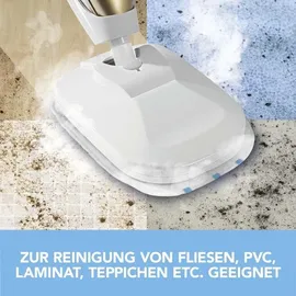 MAXXMEE Bodentuch 2er-Set weiß/blau Dampfbesen Vibration