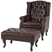 MCW Sessel Relaxsessel Clubsessel Ohrensessel Chesterfield Oxford, Kunstleder ~