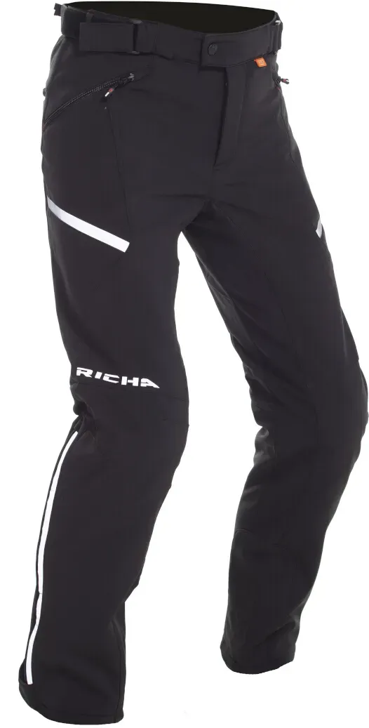 Richa Softshell wasserdichte Damen Motorrad Textilhose, schwarz, Größe XS