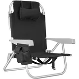 Tectake Campingstuhl Coral Schwarz