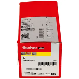 Fischer Nageldübel N 6 x 80/50 100 Stück