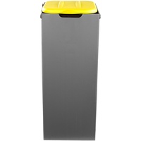 Müllsackständer mit Sichtschutz 80L Gelb für Gelben Sack Halter Müll Abfalleimer