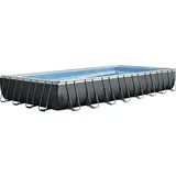 Intex Ultra XTR Frame Pool Komplett Set, eckig, inkl. RCD Sandfilterpumpe, 975x488x132cm