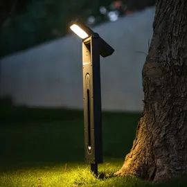 Lumisky Solarleuchte Kunststoff Höhe 49 cm 2er Set schwarz