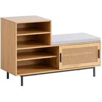 Wohnling Schuhbank 120 x 49 x 40 cm braun / Eiche