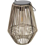 Gadgy Solarlampe für außen Garten - Wasserdichte Solar Leuchte Garten draußen - Solar Laterne für draußen Rattan Optik - Gartenleuchten solar - beige