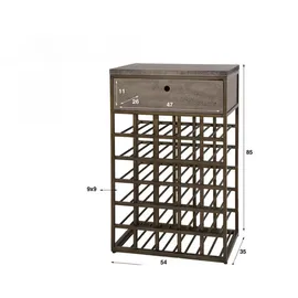 KAWOLA Weinschrank 54 x 85 x 35 cm Braun