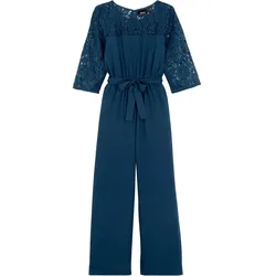 bonprix Jumpsuit mit Spitze, blau, 134