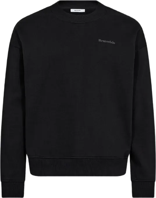 Resteröds RTDRAKE Basic Baumwoll-Crewneck T-Shirt - Schwarz, Größe M