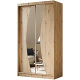 masseno Schwebetürenschrank VOCE 120 x 216 x 61 cm Braun