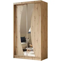 masseno Schwebetürenschrank VOCE 120 x 216 x 61 cm Braun