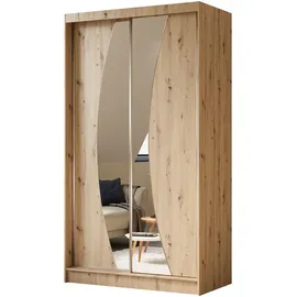 masseno Schwebetürenschrank VOCE 120 x 216 x 61 cm Braun