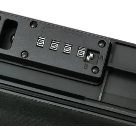 HMF 318-02 Tragbarer Safe mit Zahlenschloss, wasserdichter Mini Tresor mit Drahtseil, 23,5 x 14,5 x 5,8 cm