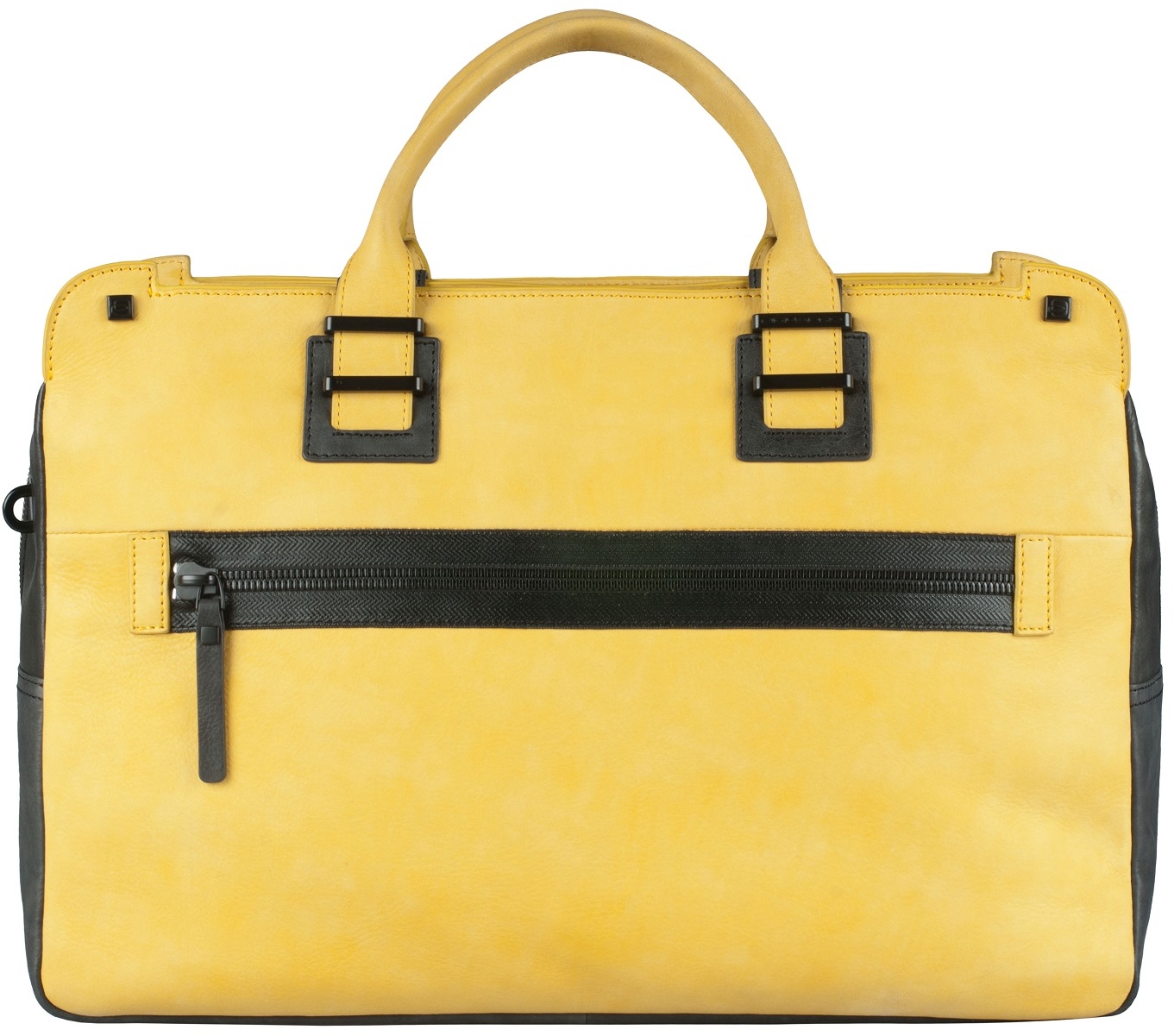 Piquadro TAU Doppelgriff-Laptoptasche mit Front-tasche yellow