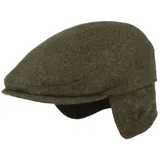 Bullani Schiebermütze Flatcap mit Ohrenklappen aus 100% Kaschmir grün 56
