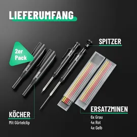 greate Tieflochmarker Bleistift 2x inkl. Spitzer