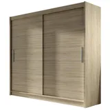 MIRJAN24 Kleiderschrank London I 180 (mit Schiebetüren) Schlafzimmerschrank, Schiebetürenschrank beige