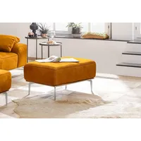 W.Schillig Polsterhocker »run«, mit elegantem Holzsockel, Füße in Chrom