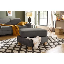Home Affaire Polsterhocker Dalia Luxus-Microfaser 66 x 46 x 76 cm Grau