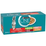 PURINA ONE STERILCAT Rindfleisch Hühnerohr Lachs 40x85g