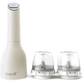 finamill One Pfeffermühle Weiß befüllt