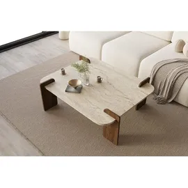 moebel17 Couchtisch Beige, Braun Holzwerkstoff, Quadratisch, 90x35x70 cm, Wohnzimmer, Wohnzimmertische, Couchtische