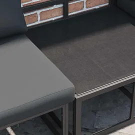 vidaXL Garten-Sofa-Set 4-tlg. schwarz Aluminium