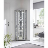 freiraum Eckvitrine Eckvitrine >TRIO< in Silber - 71x172x50cm (BxHxT) 71 x 172 x 50 cm (B/H/T) silberfarben