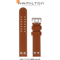 Hamilton Leder Khaki Aviation X-Wind Auto Chrono - 22mm XL H690.776.203 - braun