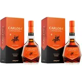 CARLOS I Brandy aus Jerez Solera Gran Reserva | Hergestellt aus Trauben nach dem Criadera- und Solera-Verfahren und gereift in alten Jerez-Fässern. Alkoholgehalt: 40%. Flasche: 70 cl. (Packung mit 2)