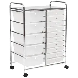 Costway Rollwagen mit 15 stapelbaren Schubladen,