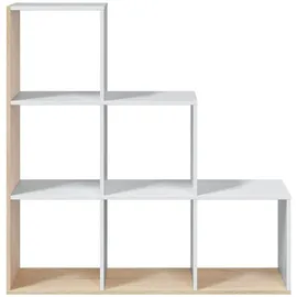 VS Venta-stock Estela Bücherregal 108 x 28 x 110 cm Weiß/Eiche