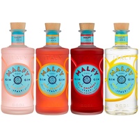 Malfy Gin 4er Set: Malfy Gin con Amarena - Malfy Gin Rosa - Malfy Gin con Limone - Malfy Gin con Arancia – 41 % Vol – 4 x 0,7L