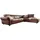 KAWOLA Ecksofa Riso Leder Recamiere rechts braun