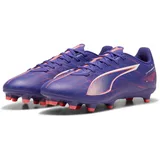 Puma Ultra 5 Play FG/AG Soccer Shoe, Lapis Lazuli White-Sunset Glow, 40.5 EU