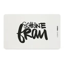 Schneidebrett Schöne Frau aus Kunststoff in Schwarz/Weiß