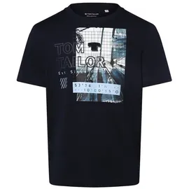 TOM TAILOR T-Shirt PHOTOPRINT Regular Fit Blau S
